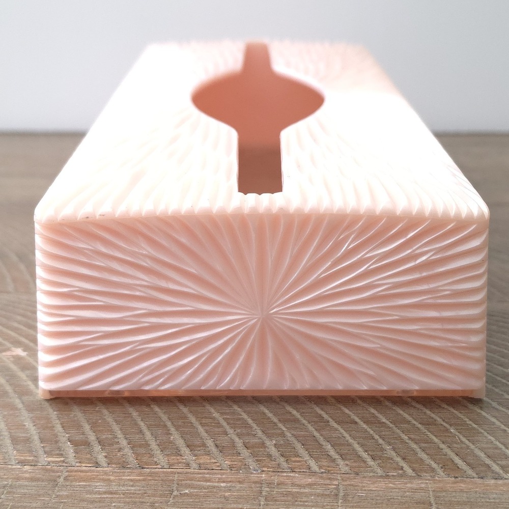 Vintage 1960s Pink Celebrity Tissue Box Holder Starburst Acrylic Lucite Plastic - Picture 3 of 10